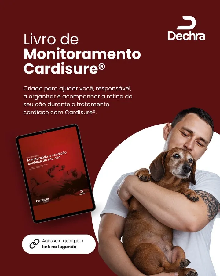 Dechra — Post do Livro de Monitoramento Cardisure para responsáveis pelo pet