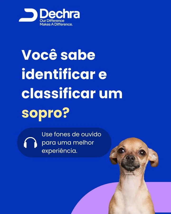 Dechra — Post: como identificar e classificar um sopro cardíaco